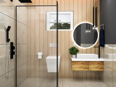 Bathroom Render, Washroom Render, Bathroom Design