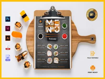 A Fantastic restaurant menu