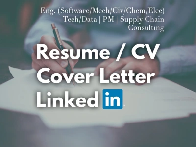 ATS Optimized Tech / Engineering Resume, Cover Letter & LinkedIn Profiles