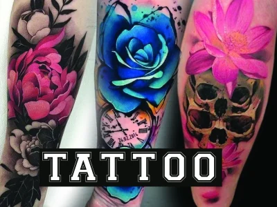 Minimalist flower tattoo design