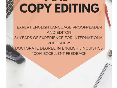 Professional-level proofreading and copyediting for your text