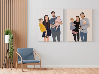 A cute minimal faceless portrait