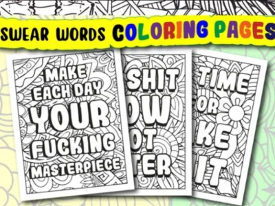 Adult swear words coloring book pages for amazon kdp | Upwork