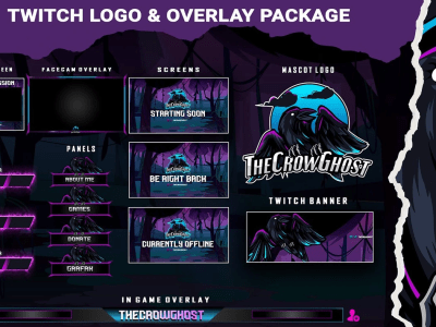 Twitch logo and complete package