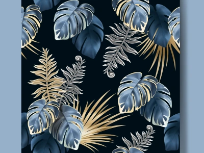 An attractive, seamless floral and vector pattern