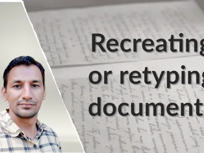 A recreated and retyped document | Upwork