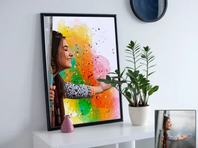 Artistic effects of your image into frame and canvas.