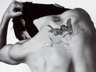 Unique custom realistic tattoo design