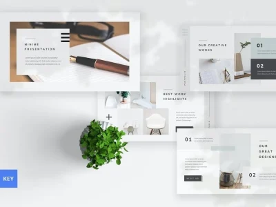 Modern PowerPoint/Keynote presentation design with high quality graphics.