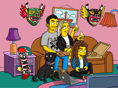 A Simpson style custom caricature