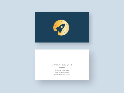 A  minimalist eye-catching  business card design