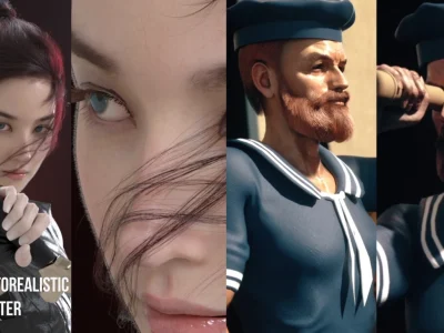 Photo realistic 3d character for game