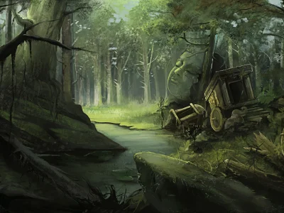 Beautiful concept art and landscape illustration