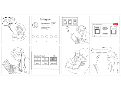 A black and white storyboard for any purpose