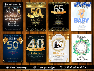 Surprising save the date, wedding, birthday invitation