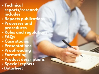 A high-quality Engineering Report, Technical and Content Writing/Editing