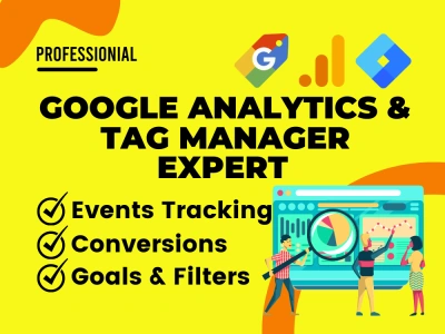 Google Tag Manager, Analytics Conversion Tracking Events Goals Setup Expert