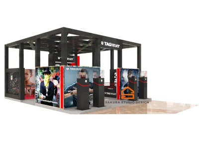 Design 3d exhibition, stand, booth or kiosk
