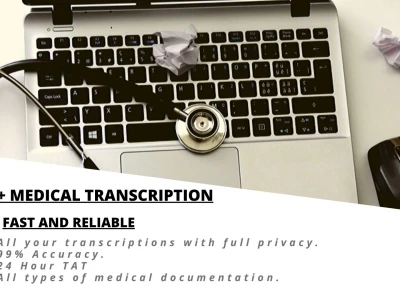 Medical transcription, accurate, formatted and on time