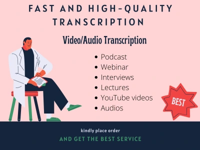 High Quality English Video Audios Transcriptions Upwork