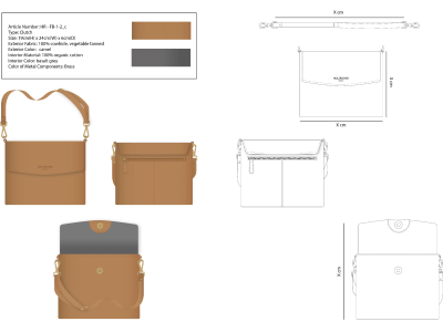 Clear technical drawing of your products