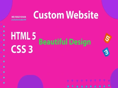 Custom website or redesign html css web page | Upwork