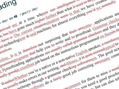 Professional proofreading and copyediting services with change tracking