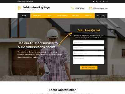 A one page or landing page site in WordPress