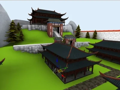 Low poly unity 3d environment for game level