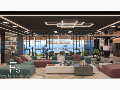 Interior design in 3ds max with all interior shot and blocks using vray ...