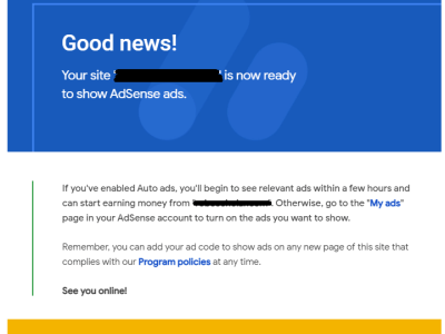 AdSense approval for your website