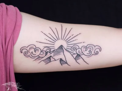 An amazing, Digital hand drawn vector format tattoo design