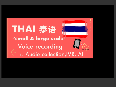 A small/large scale of THAI voice recording for audio collection