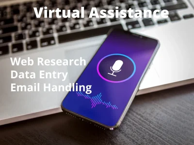 Web research, data entry, and email handling virtual assistance services