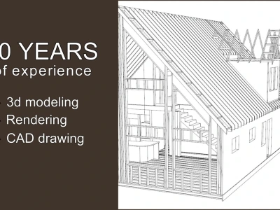A sketchup 3d model and rendering