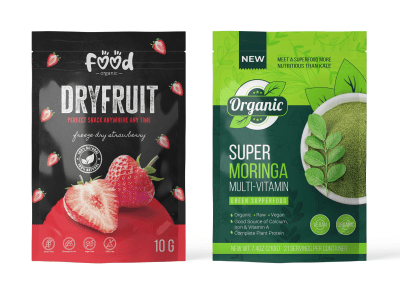 Pouch design, product label design, and  packaging design