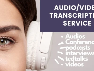 Your audio/video files transcribed fast and accurately.