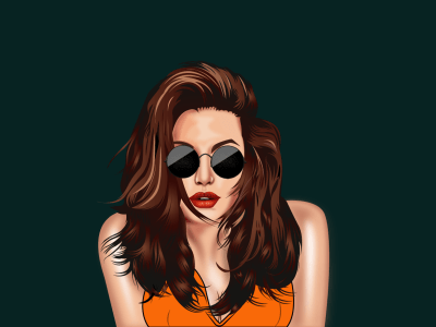 Attractive vector portrait, cartoon portrait, character art,pop art