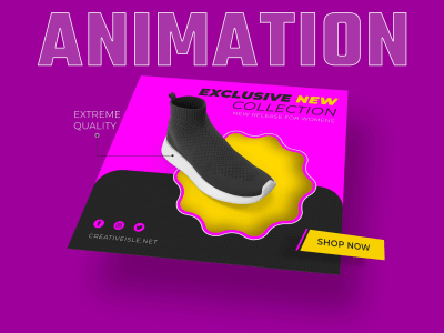Animated banner ads for social media