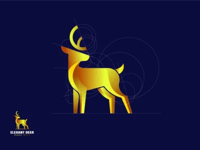 Design Minimal, Geometric Golden Ratio Logo