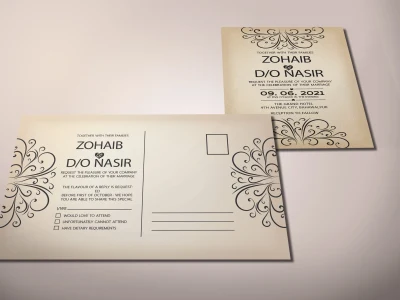 A beautiful invitation card for a wedding, baby & kids, holiday, or party