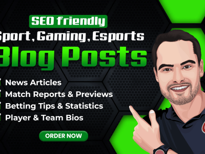 SEO friendly sport, gaming and esports blog posts and articles
