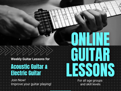 Weekly Guitar Lessons (Beginner to Advanced lessons, Acoustic or Electric)