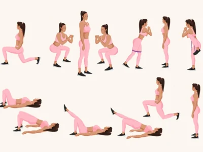 Fantastic exercise poses and vector line art for your business