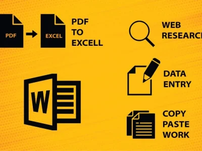 Accurate data entry, copy-paste, manual typing, PDF convert