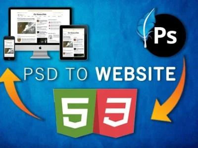 Psd to html responsive website figma to html css bootstrap xd to html