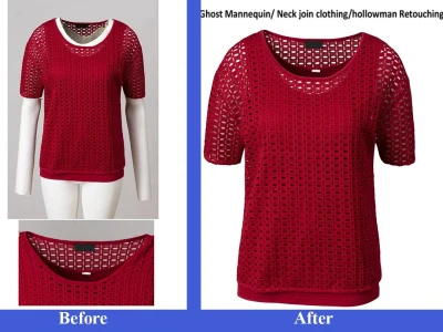 3d invisible ghost mannequin effect or neck joint dummy retouching service