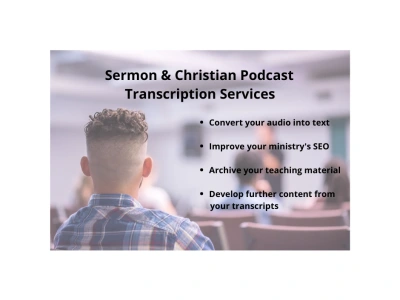 A transcript of your Christian sermon or podcast.