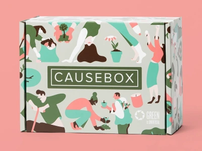 Product packaging mailer box and label design with 3D Mockup