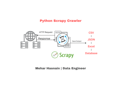Python Web Scraper/ Scrapy Crawler for any website.